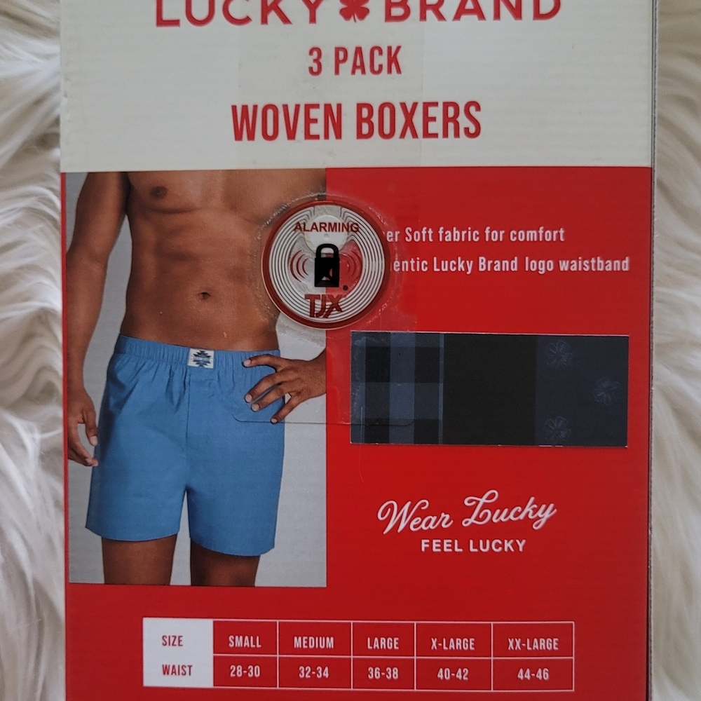 Lucky Brand Pack of 3 Woven Boxers